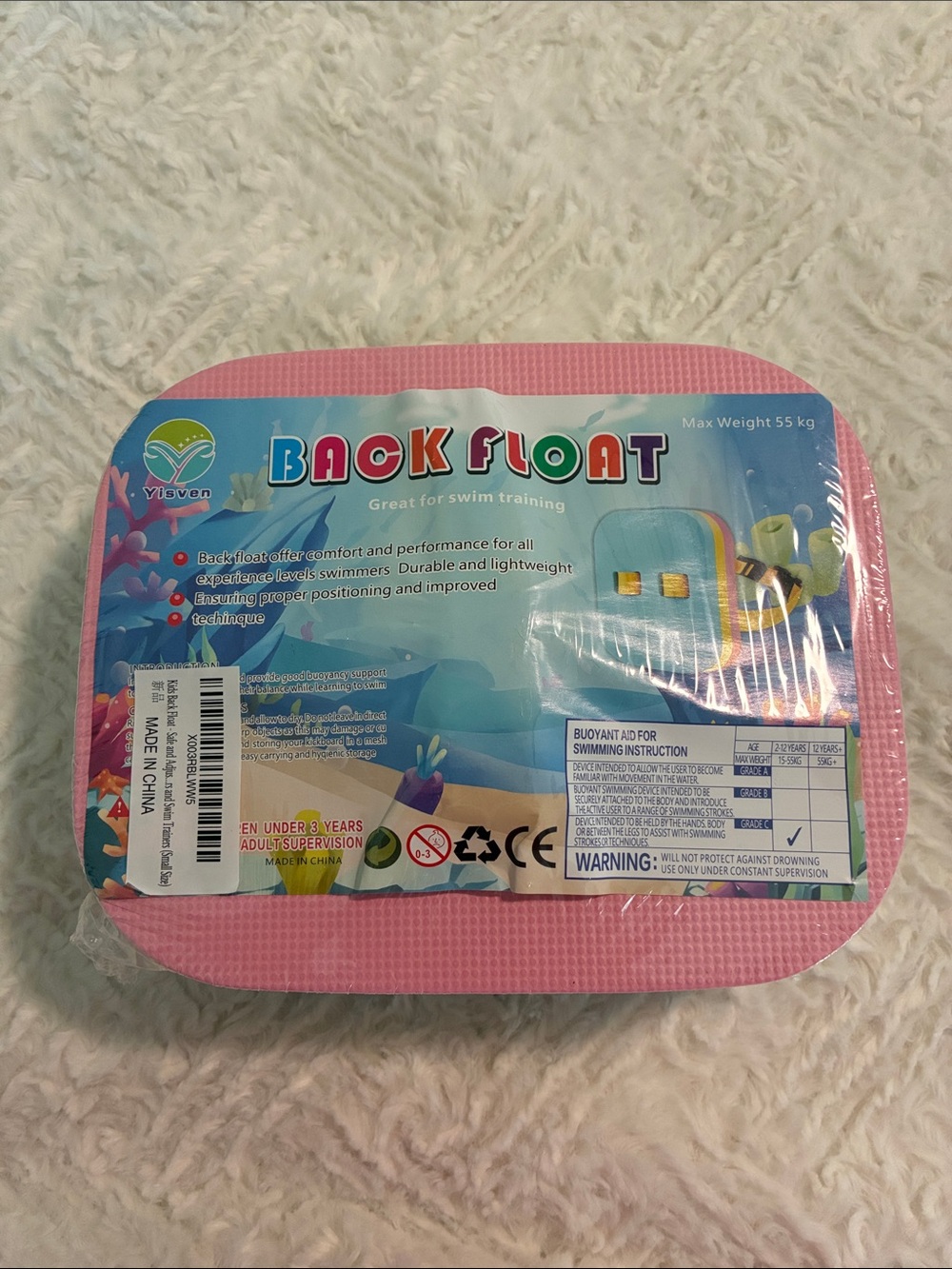 Sven Back Float Swim Trainer - Pink
